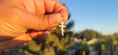 14K or 18K Gold Eastern Orthodox Cross Pendant