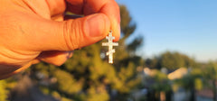 14K or 18K Gold Eastern Orthodox Cross Pendant