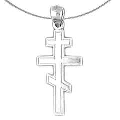 14K or 18K Gold Eastern Orthodox Cross Pendant