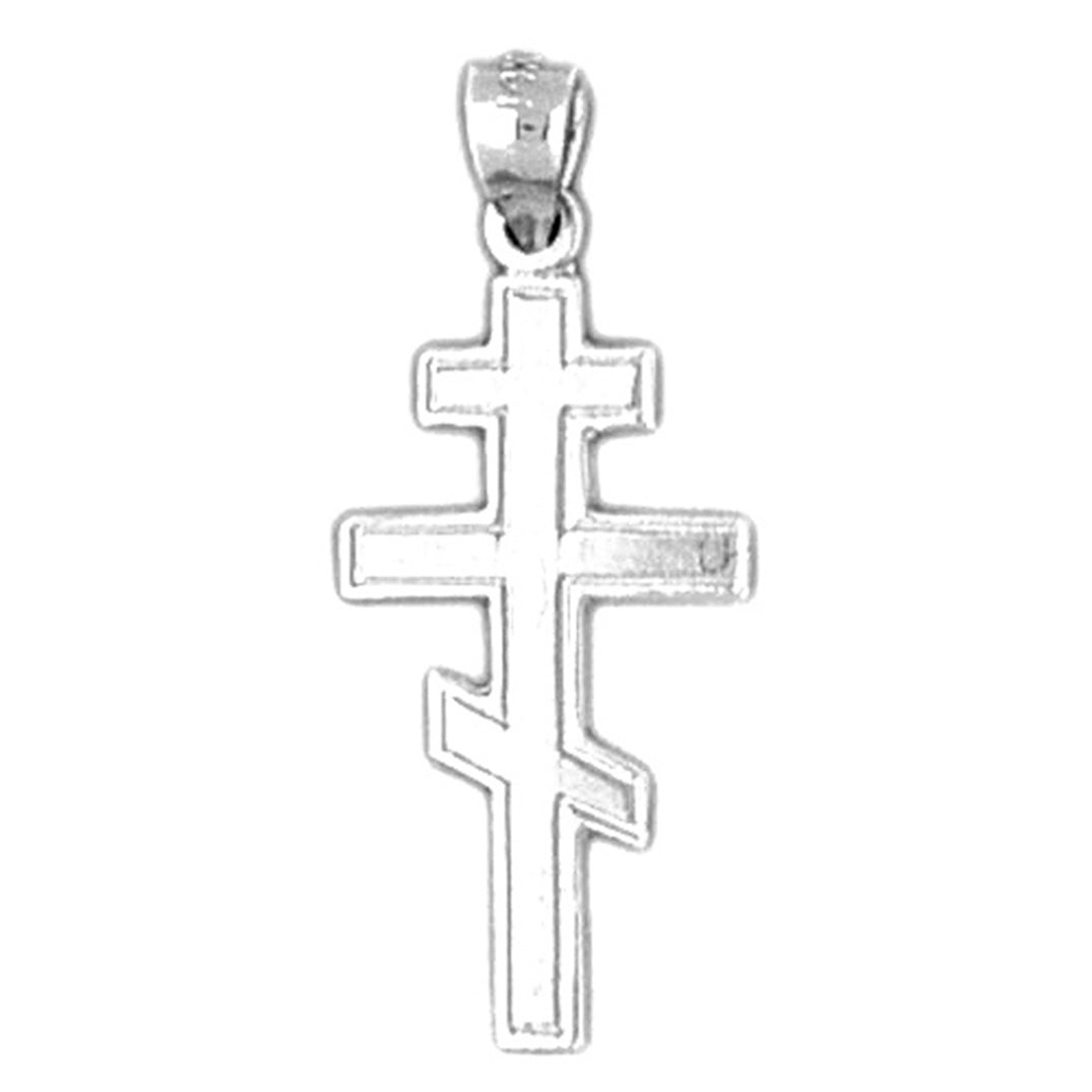 14K or 18K Gold Eastern Orthodox Cross Pendant