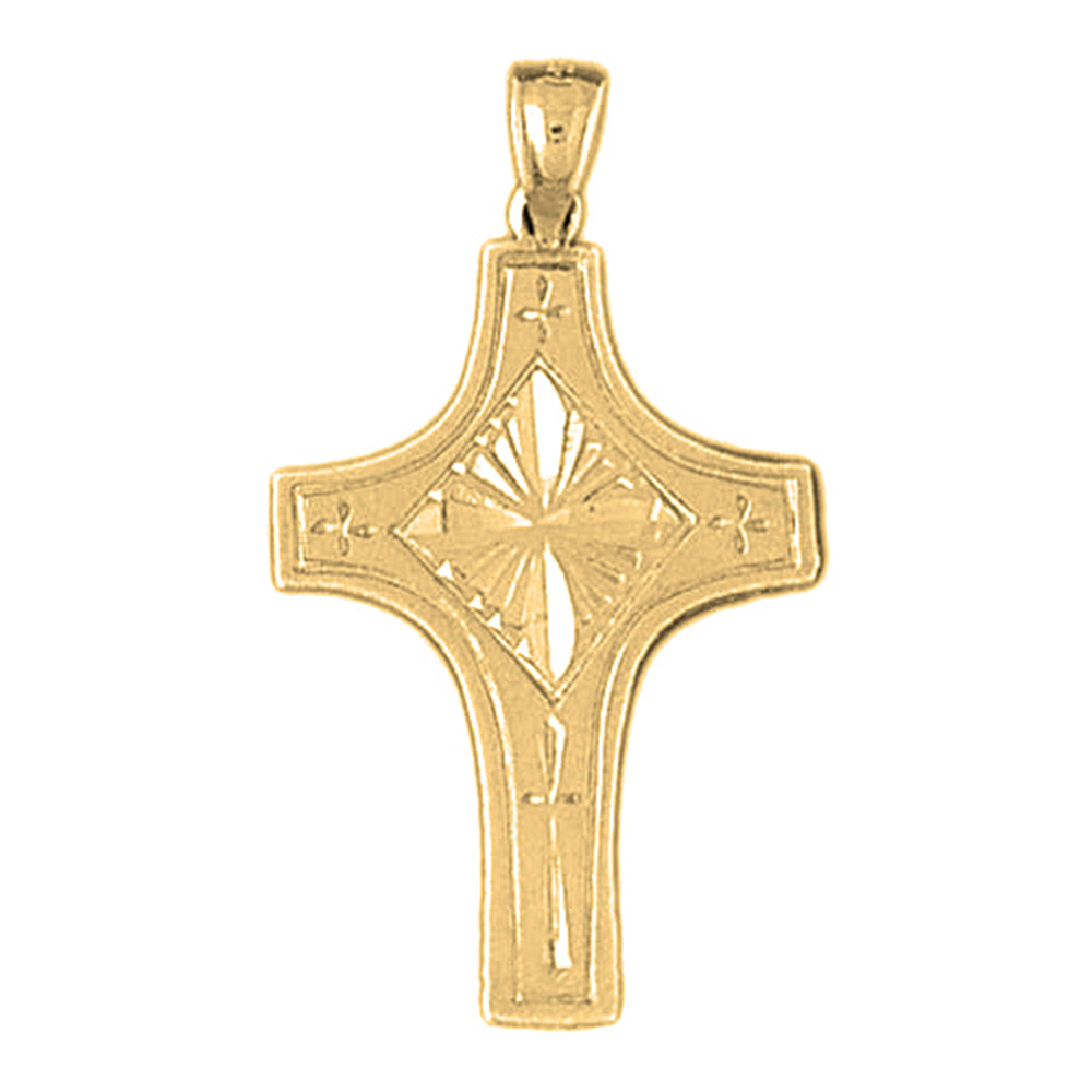 14K or 18K Gold Latin Cross Pendant