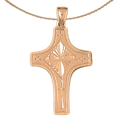 14K or 18K Gold Latin Cross Pendant