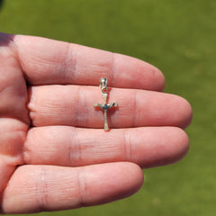 14K or 18K Gold Dove & Cross Pendant