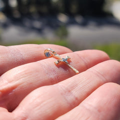 14K or 18K Gold Dove & Cross Pendant