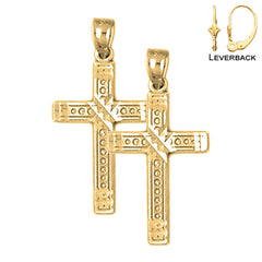 Aretes de Cruz Latina en Oro de 14K o 18K