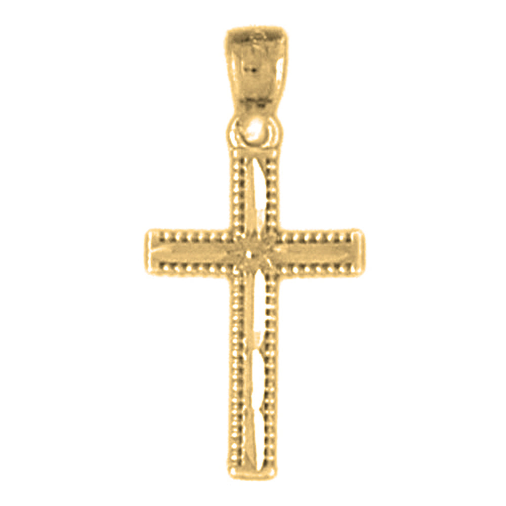 14K or 18K Gold Latin Cross Pendant