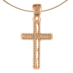 14K or 18K Gold Latin Cross Pendant