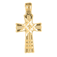 14K or 18K Gold Cross Pendant