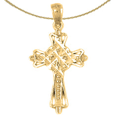 14K oder 18K Gold Kreuz Anhänger