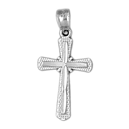 14K or 18K Gold Budded Cross Pendant