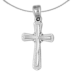 14K or 18K Gold Budded Cross Pendant