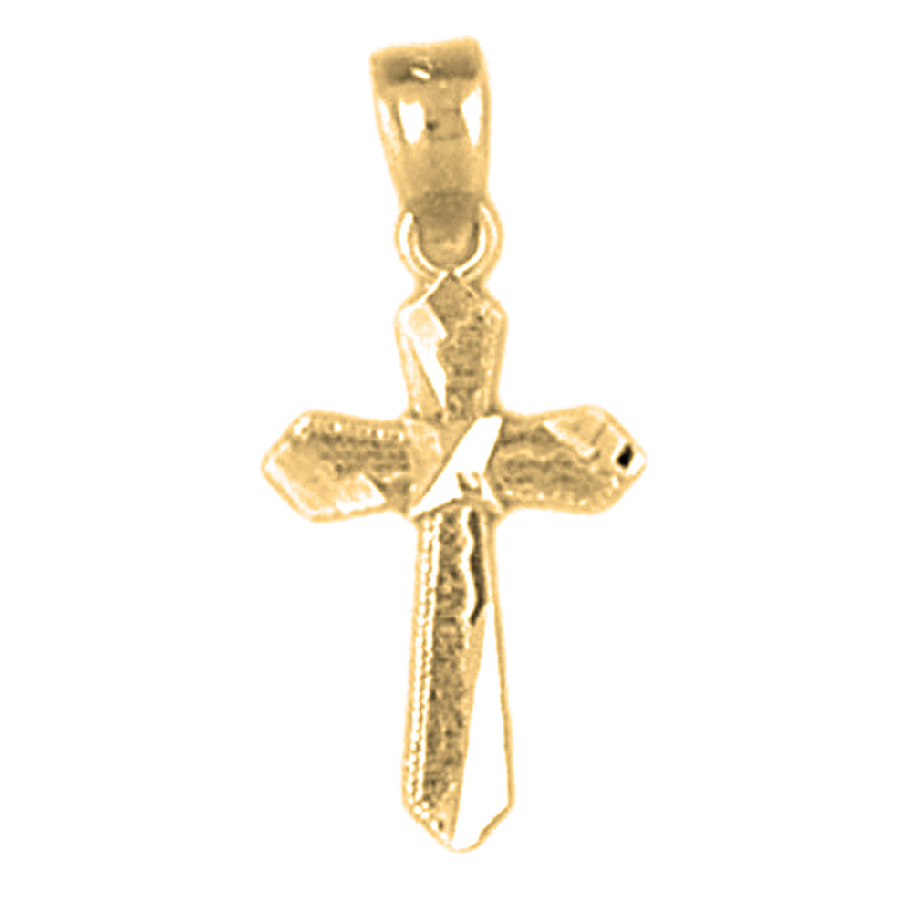 14K or 18K Gold Latin Cross Pendant