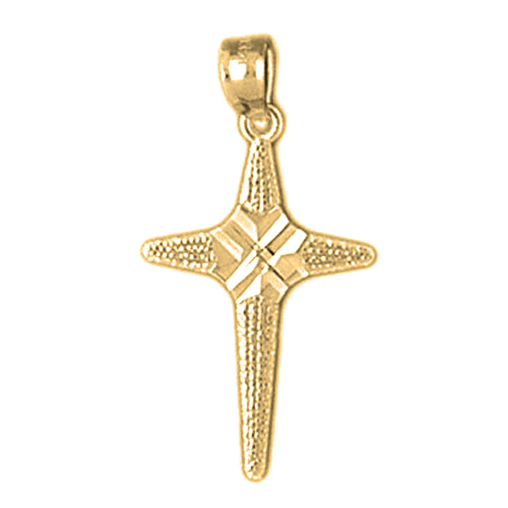 14K or 18K Gold Latin Cross Pendant