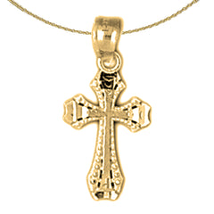 14K or 18K Gold Latin Cross Pendant