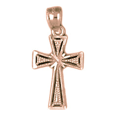 14K or 18K Gold Glory Cross Pendant