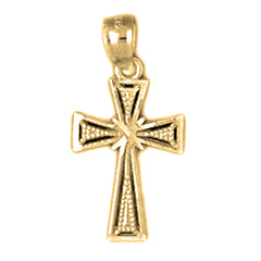 14K or 18K Gold Glory Cross Pendant