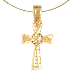 14K or 18K Gold Glory Cross Pendant