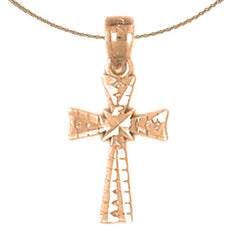 14K or 18K Gold Glory Cross Pendant