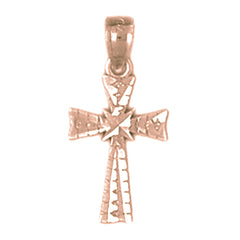 14K or 18K Gold Glory Cross Pendant