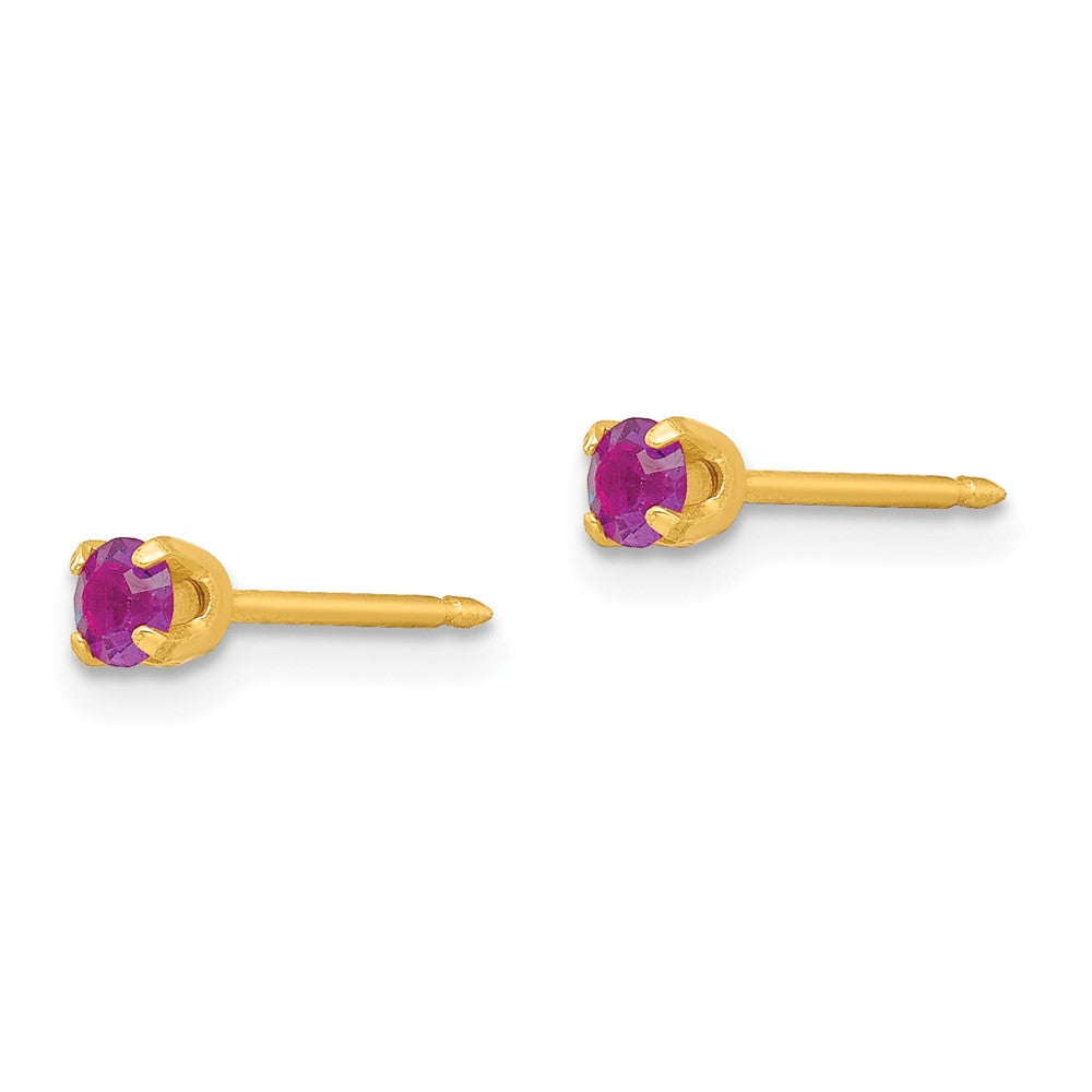 Inverness 24K Gold-plated February Purple Crystal Birthstone Earrings