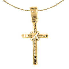 Colgante de cruz de gloria de oro de 14 quilates o 18 quilates