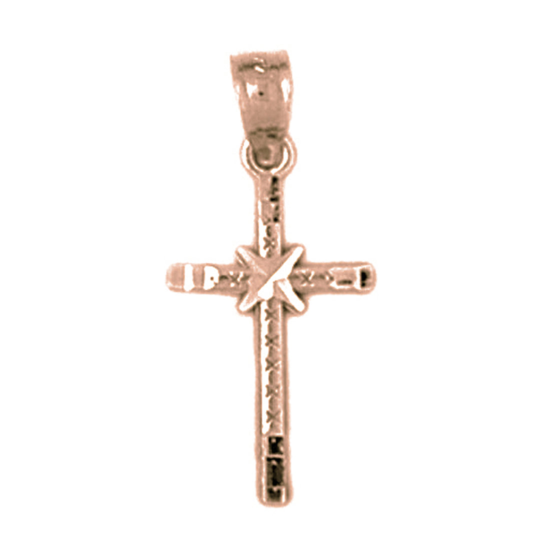 14K or 18K Gold Glory Cross Pendant