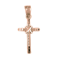 14K or 18K Gold Glory Cross Pendant