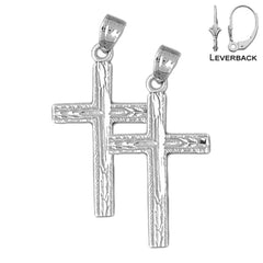 Aretes de Cruz Latina en Oro de 14K o 18K