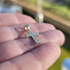 14K or 18K Gold Latin Cross Pendant