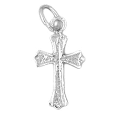 14K or 18K Gold Budded Cross Pendant