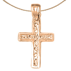 14K or 18K Gold Latin Cross Pendant