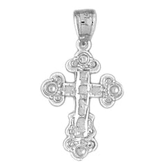 14K or 18K Gold Budded Cross Pendant