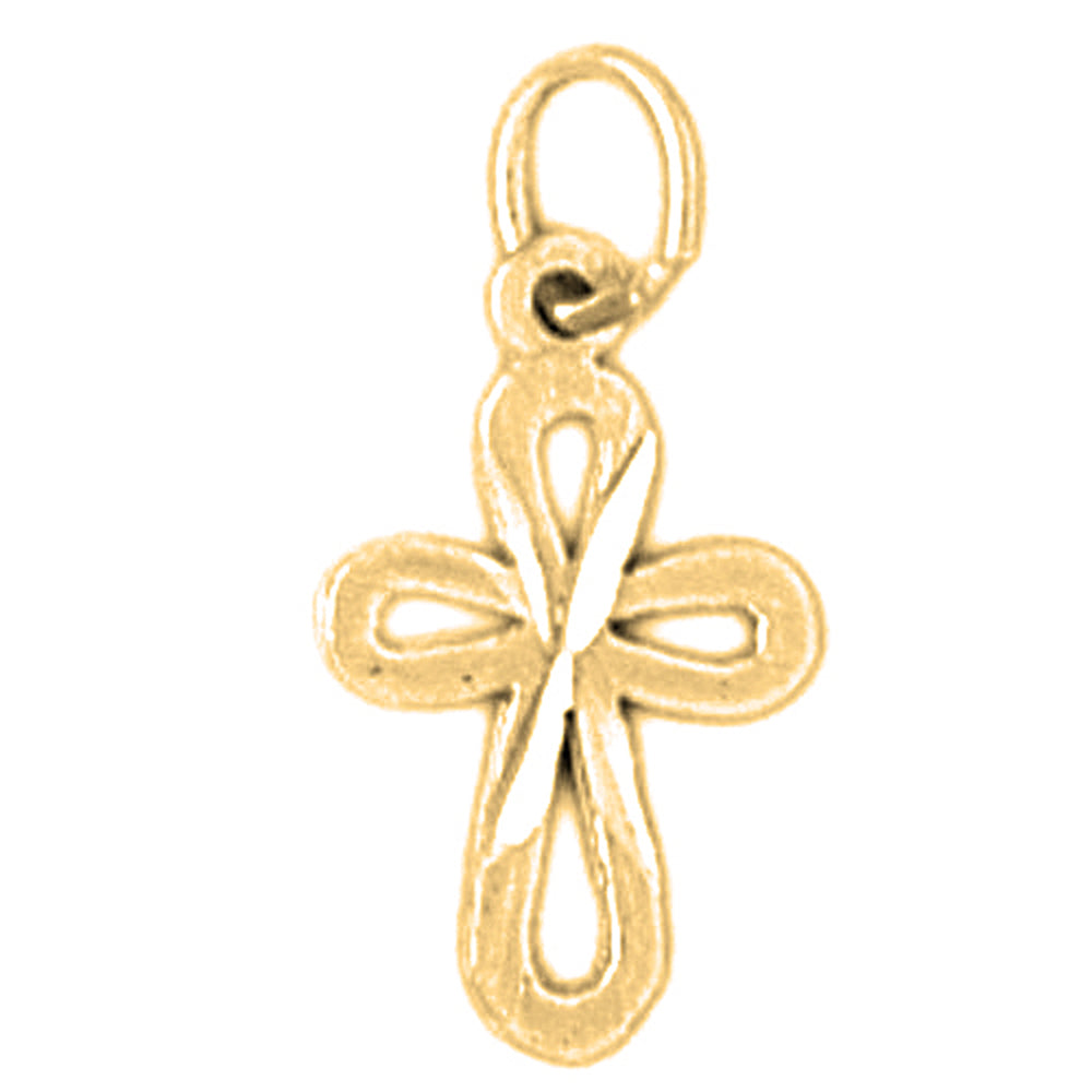 14K or 18K Gold Latin Cross Pendant