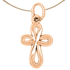 14K or 18K Gold Latin Cross Pendant