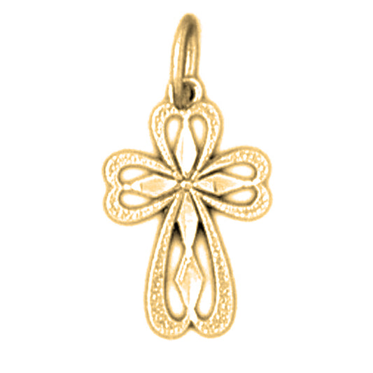 14K or 18K Gold Latin Cross Pendant