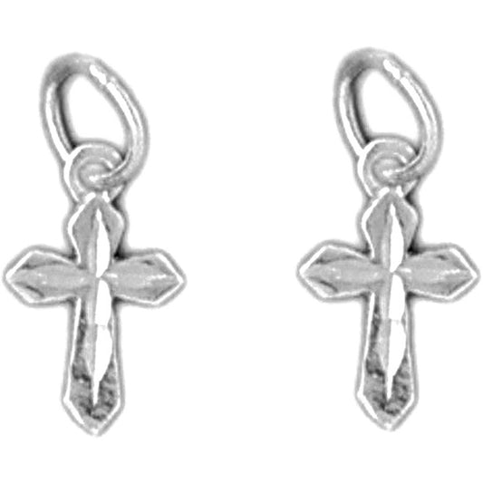 Sterling Silver 57mm Passion Cross Earrings