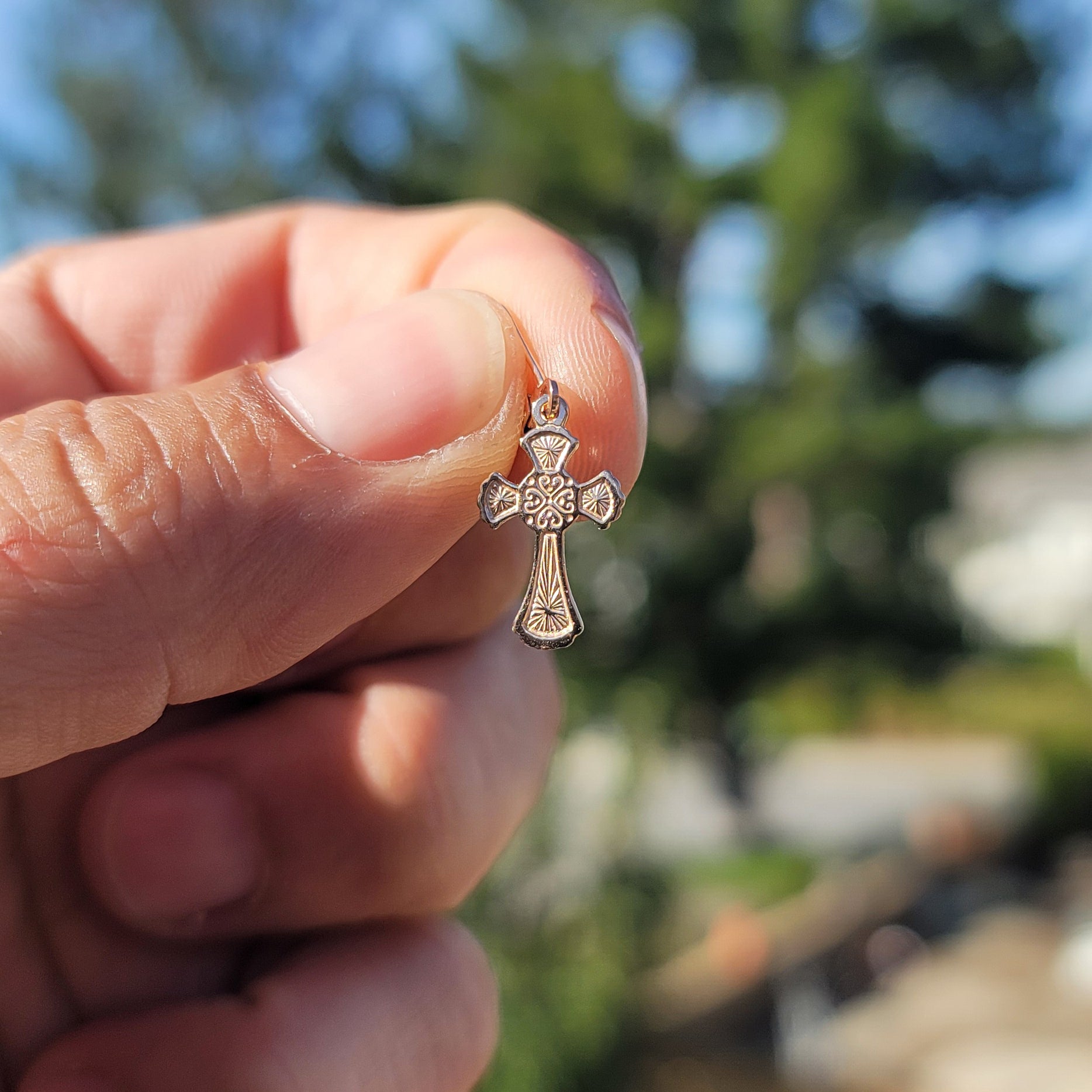 14K or 18K Gold Celtic Cross Pendant