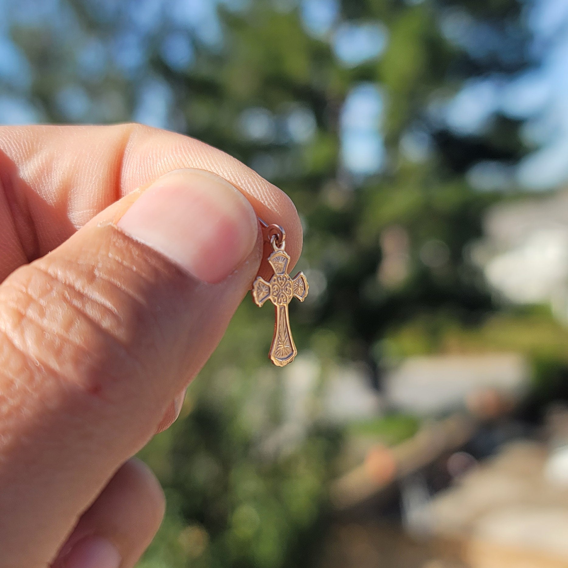 14K or 18K Gold Celtic Cross Pendant