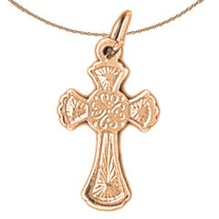 14K or 18K Gold Celtic Cross Pendant