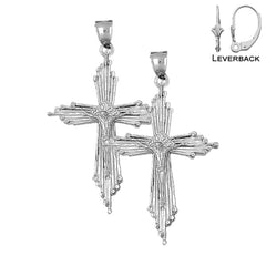 14K or 18K Gold Crucifix Earrings