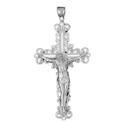 10K, 14K or 18K Gold Vine Crucifix Pendant