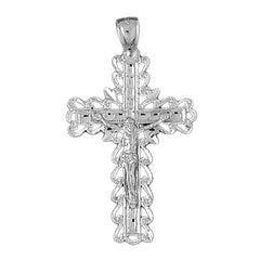 10K, 14K or 18K Gold Vine Crucifix Pendant