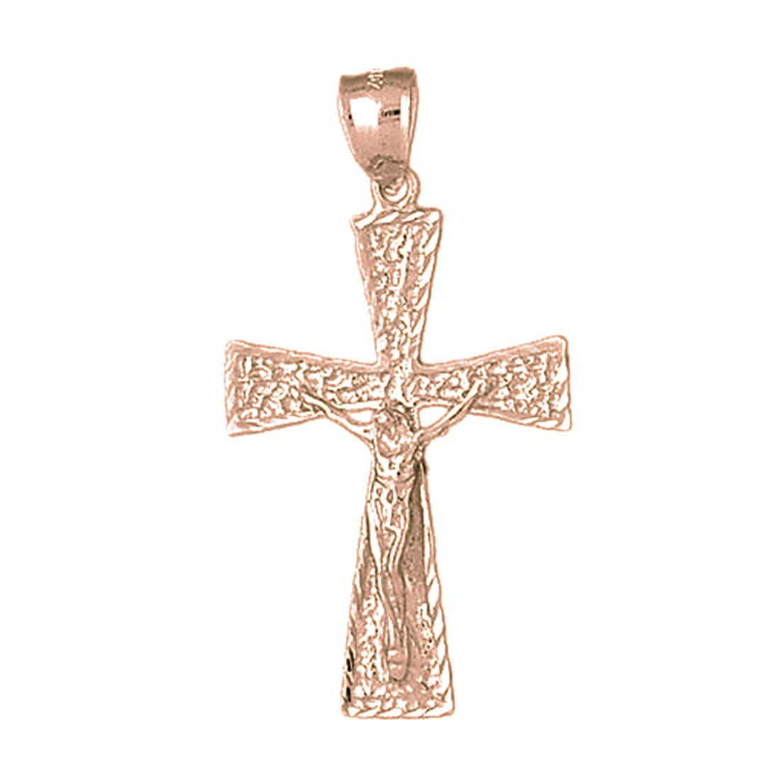 10K, 14K or 18K Gold Teutonic Crucifix Pendant