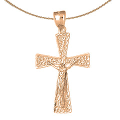 10K, 14K or 18K Gold Teutonic Crucifix Pendant