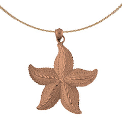 10K, 14K or 18K Gold Starfish Pendant