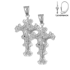 Pendientes Crucifijo de Oro de 14K o 18K