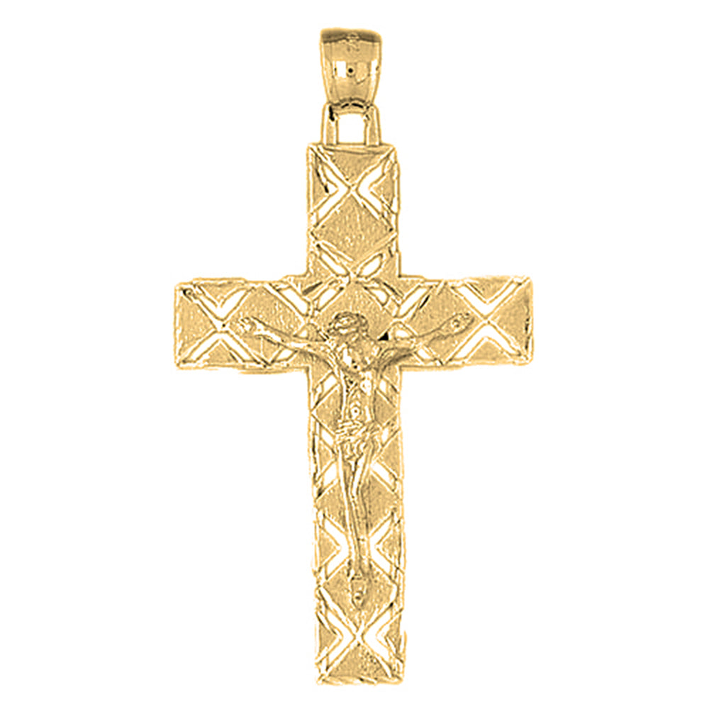 10K, 14K or 18K Gold Latin Crucifix Pendant