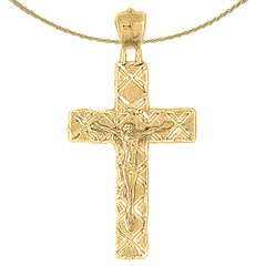 10K, 14K or 18K Gold Latin Crucifix Pendant