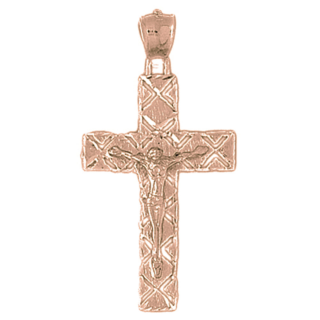 10K, 14K or 18K Gold Latin Crucifix Pendant