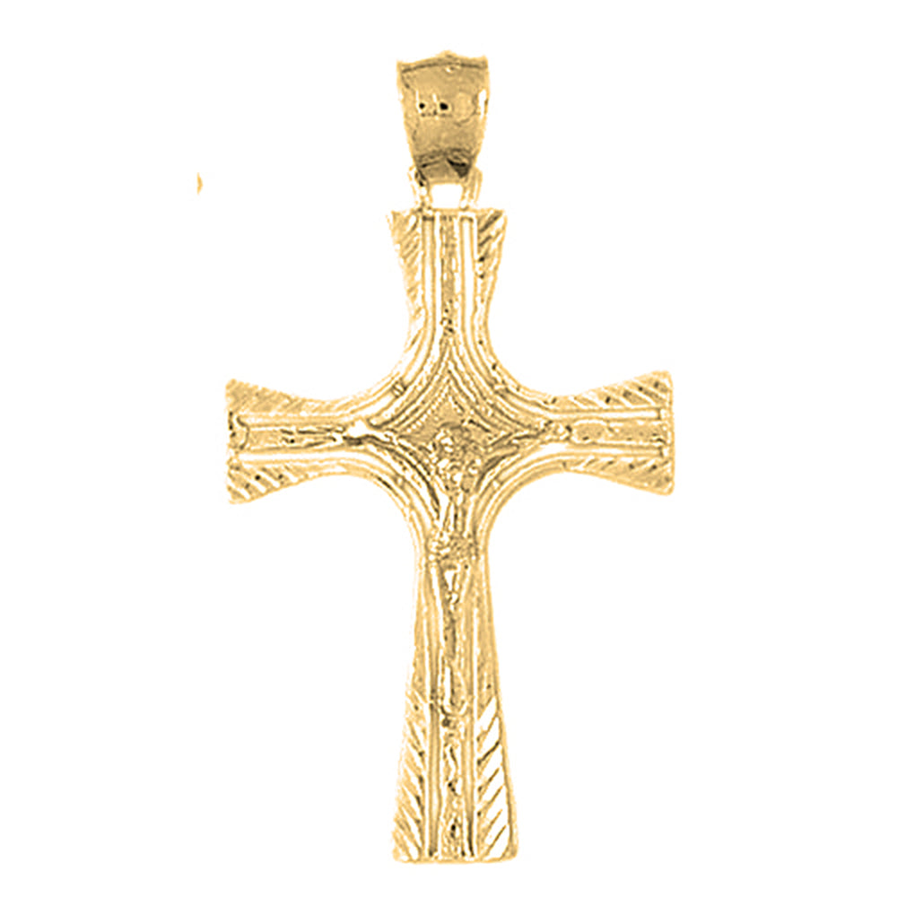 10K, 14K or 18K Gold Latin Crucifix Pendant